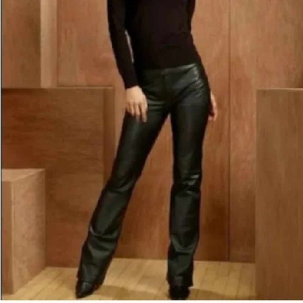 VS2 Black Leather Pants Size 6